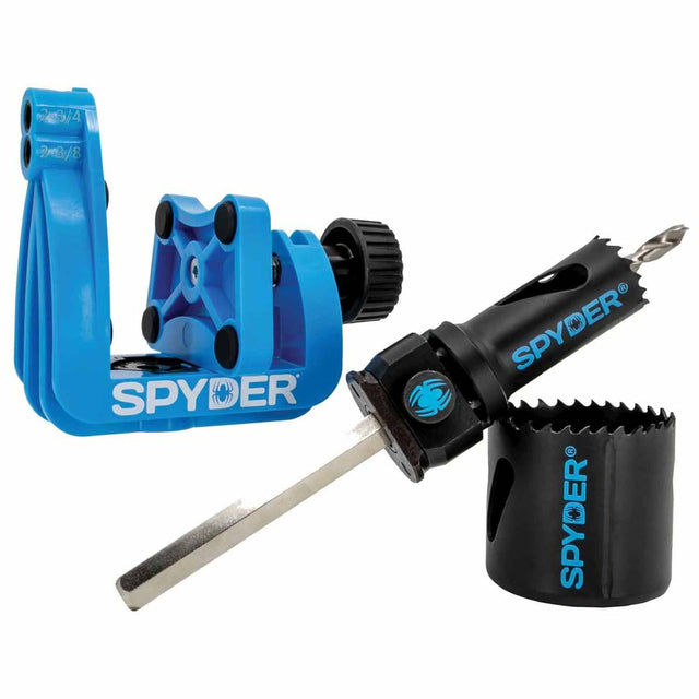 Spyder 600884 5-Piece Rapid Core Eject Door Lock Installation Jig/Bi-Metal Hole Saw Kit