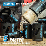 Spyder 600887 13-Piece Bi-Metal Hole Saw Kit with Rapid Core Eject Technology - 7