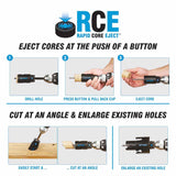 Spyder 600925 9-Piece Carbide Tipped Metal/Wood Cutting RCE Hole Saw Kit (1, 1-1/8, 1-3/8, 1-1/2, 2-Inch) - 2