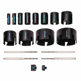 Spyder 600938 18-Piece Tungsten Carbide Tipped (TCT) Hole Saw Kit