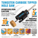 Spyder 600938 18-Piece Tungsten Carbide Tipped (TCT) Hole Saw Kit - 2