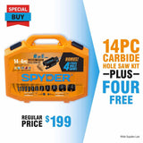 Spyder 600938 18-Piece Tungsten Carbide Tipped (TCT) Hole Saw Kit - 9