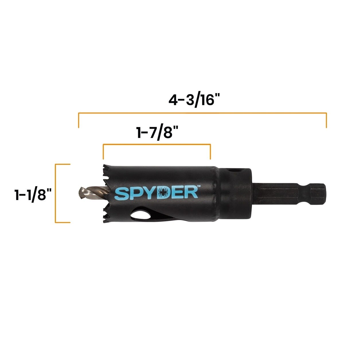 Spyder 600995 1-1/8" Bi-Metal Fixed Arbor Hole Saw - 6