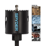 Spyder 601000 2-1/8" Bi-Metal Fixed Arbor Hole Saw for Wood Metal and Plastic - 3