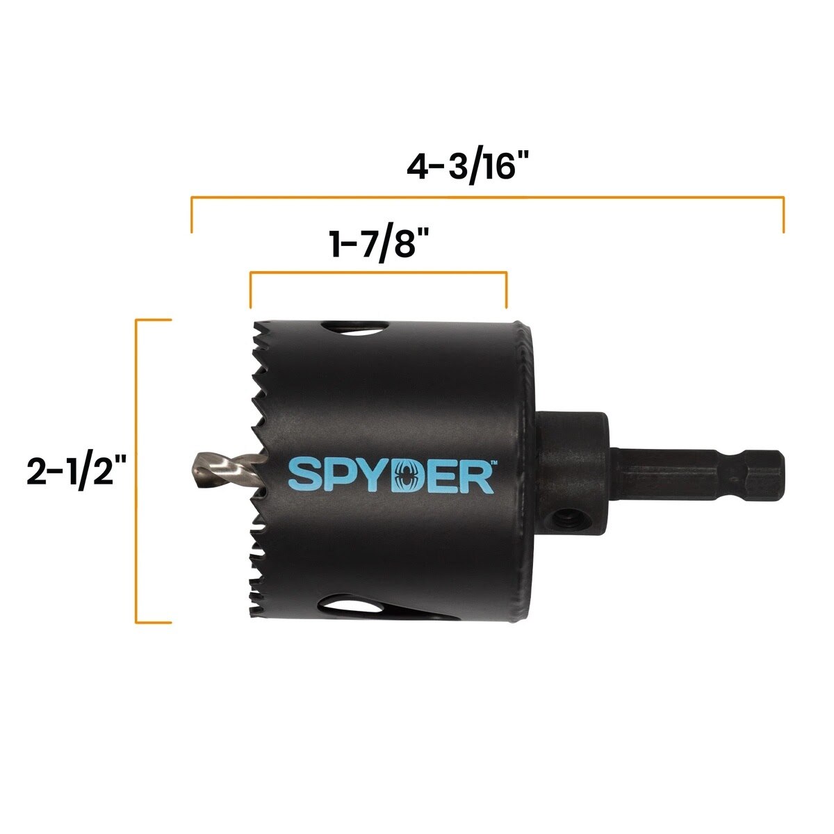 Spyder 601002 2-1/2 in Bi-Metal Fixed Arbor Hole Saw - 6