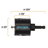 Spyder 601002 2-1/2 in Bi-Metal Fixed Arbor Hole Saw - 6