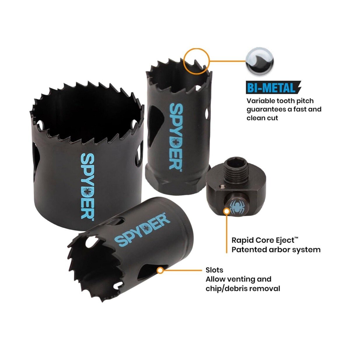 Spyder 601007 Master Electricians Holesaw Kit BOM - 2