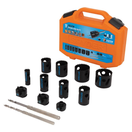 Spyder 601013 13-Piece Bi-Metal Plumbers Holesaw Kit (13 Piece Kit)