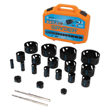 Spyder 601014 Bi-Metal Master Plumber Holesaw Kit (21 Piece)