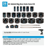 Spyder 601015 Bi-Metal Master General Purpose Holesaw Kit (25 Piece Kit) - 6