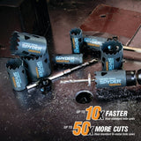 Spyder 601016 Tarantula Electricians Hole Saw Kit for Electrical Rough In (13 Piece Kit) - 2