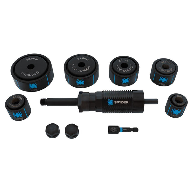 Spyder 605000 6-Die Hole Knockout Punch Set for Clean Knockouts in Panels and Enclosures (6-Piece)