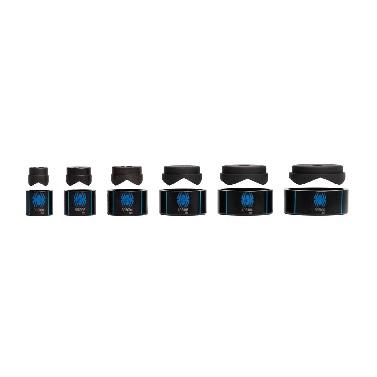 Spyder 605000 6-Die Hole Knockout Punch Set for Clean Knockouts in Panels and Enclosures (10-Piece) - 2