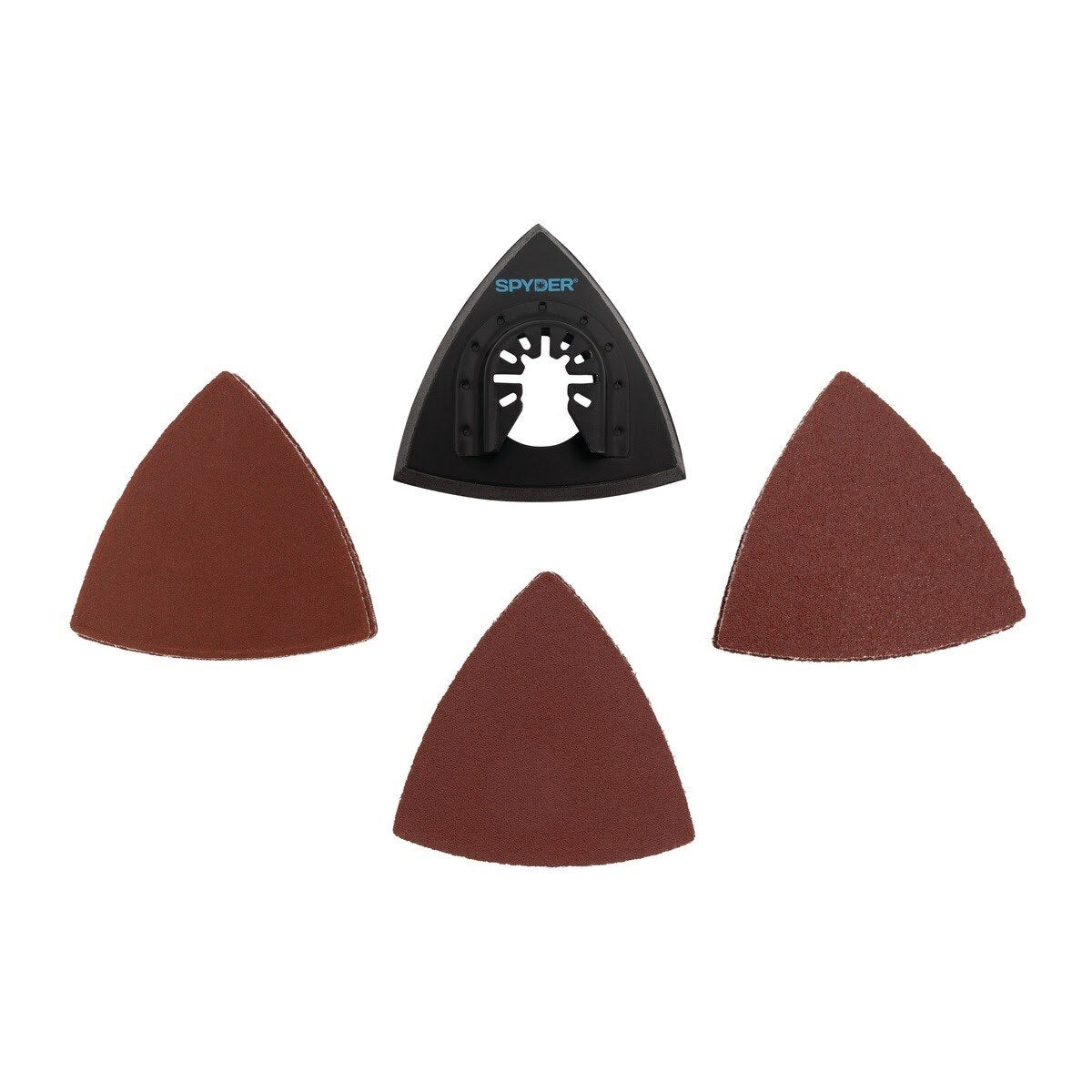 Spyder 70017 3 in Universal Fit Detail Sanding Block Kit with Triangle Sheets (10 Piece)