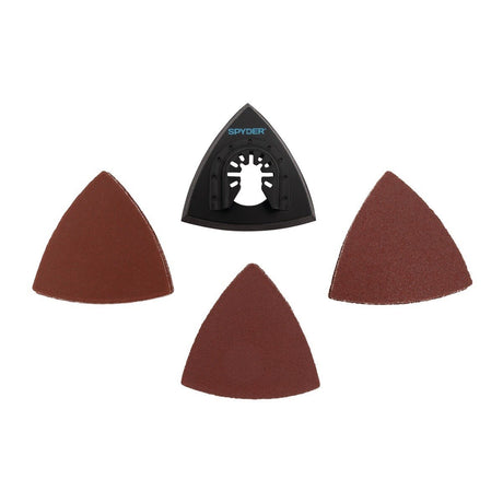 Spyder 70017 3 in Universal Fit Detail Sanding Block Kit with Triangle Sheets (10 Piece)