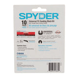 Spyder 70018 3-1/2" 6-Hole Universal Fit Detail Sanding Block Kit with Triangle Sheets (10 Piece) - 4