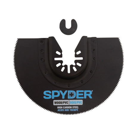 Spyder 70019 4" HCS Half Moon Oscillating Tool Blade for Clean Cuts in Wood and PVC with Dremel Adapter