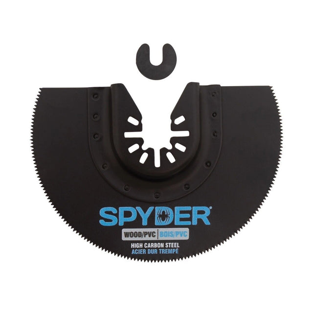 Spyder 70019 4" HCS Half Moon Oscillating Tool Blade for Clean Cuts in Wood and PVC with Dremel Adapter