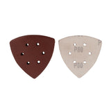 Spyder 70032 3-5/8" 80-Grit Aluminum Oxide Triangular Detail Sanding Sheets with Hook and Loop Backing (10 Pack) - 3