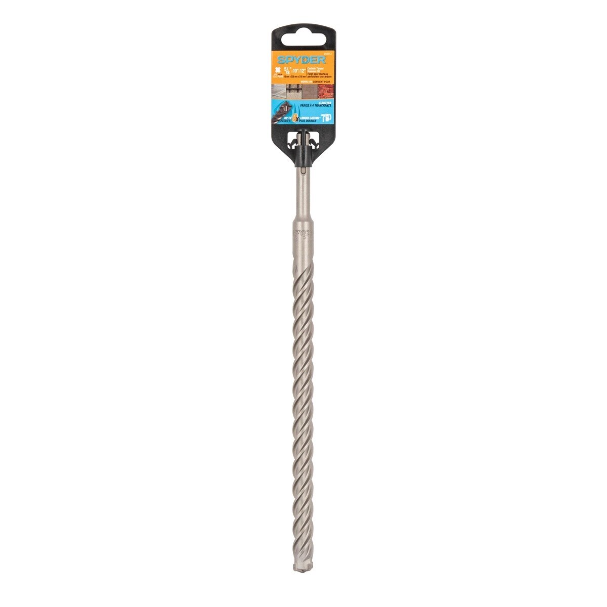 Spyder 950013 3/4" x 12" SDS-Plus 4-Cutter Carbide-Tipped Rotary Hammer Drill Bit - 4