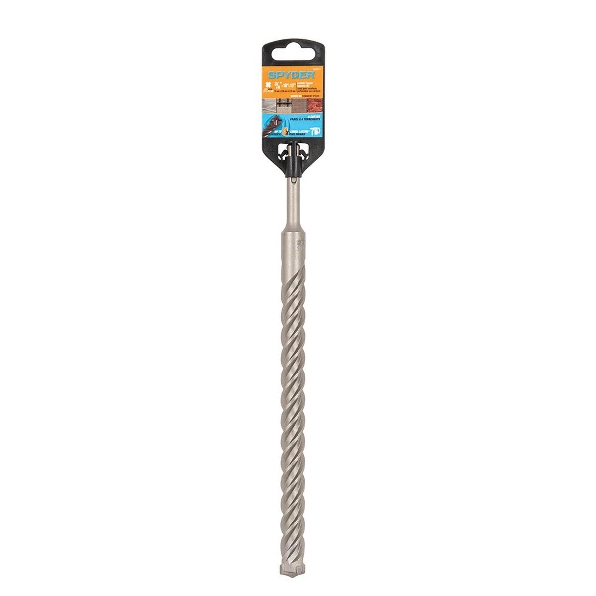 Spyder 950014 5/8" x 12" SDS-Plus 4-Cutter Carbide-Tipped Rotary Hammer Drill Bit - 4