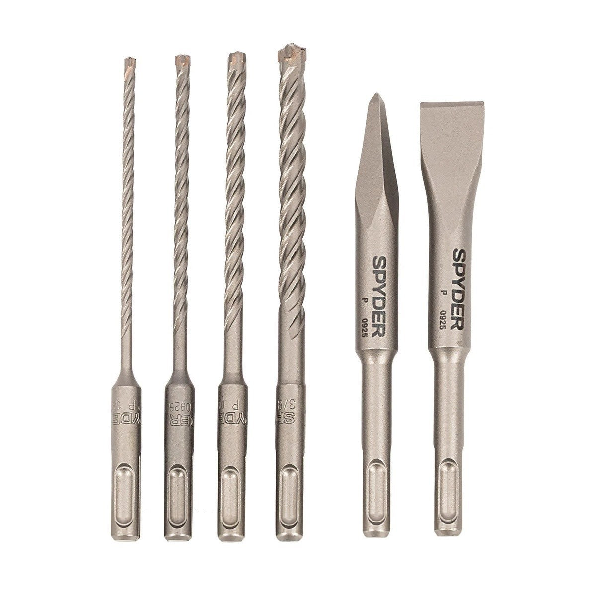 Spyder 950023 SDS-Plus Tradesman 6" Masonry Drill Bit and Chisel Set (6 Piece) - 3