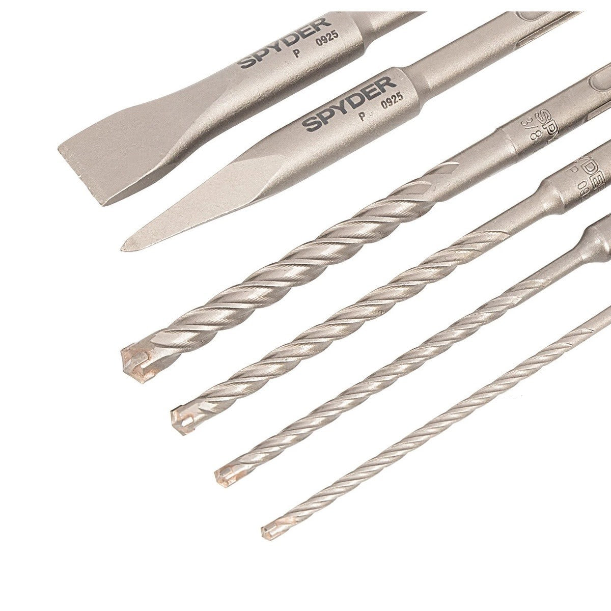 Spyder 950023 SDS-Plus Tradesman 6" Masonry Drill Bit and Chisel Set (6 Piece) - 4
