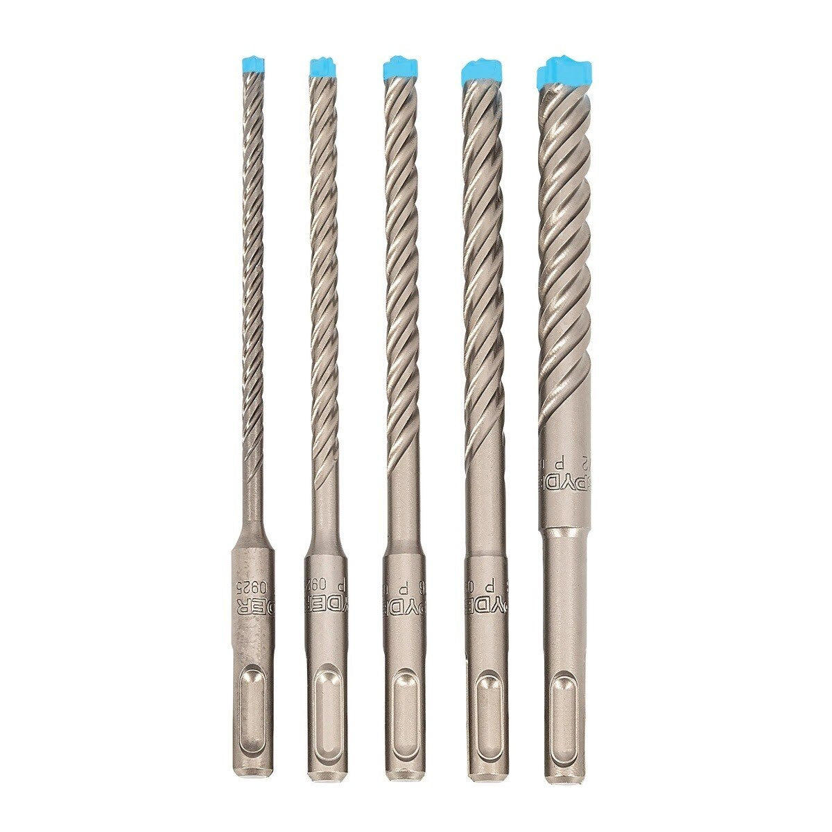 Spyder 950036 SDS-Plus 4-Cutter Full-Carbide Rotary Hammer Drill Bit Set 6" (5 Piece Set) - 2