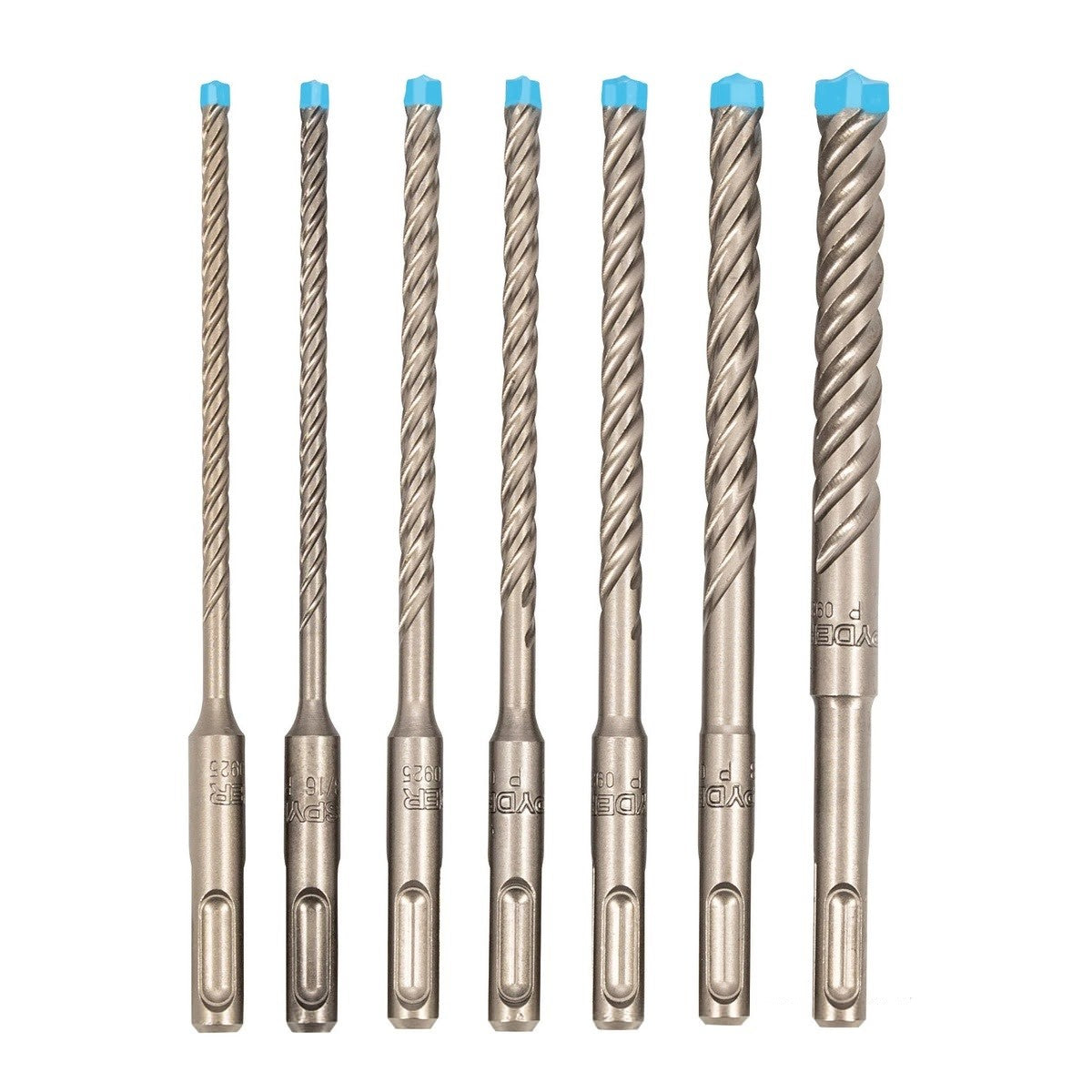 Spyder 950037 SDS-Plus 6" 4-Cutter Full-Carbide Rotary Hammer Drill Bit Set (7 Piece) - 2