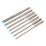 Spyder 950037 SDS-Plus 6" 4-Cutter Full-Carbide Rotary Hammer Drill Bit Set (7 Piece) - 3