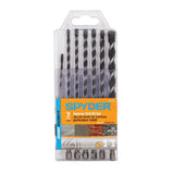 Spyder 950052 Impact Shank Masonry Hammer Drill Bit Set with 1/4 in Hex Shank (7 Piece)