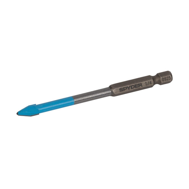 Spyder 950074 1/4" x 3.5" Quick-Release Hex Shank Carbide-Tipped Glass and Tile Drill Bit