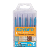 Spyder 950078 Quick-Release Hex Shank Carbide-Tipped Glass and Tile Drill Bit Set (5 Piece)