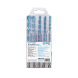 Spyder 950081 6" Impact Shank Carbide-Tipped Multi-Material Masonry Drill Bit Set (5 Piece) - 5