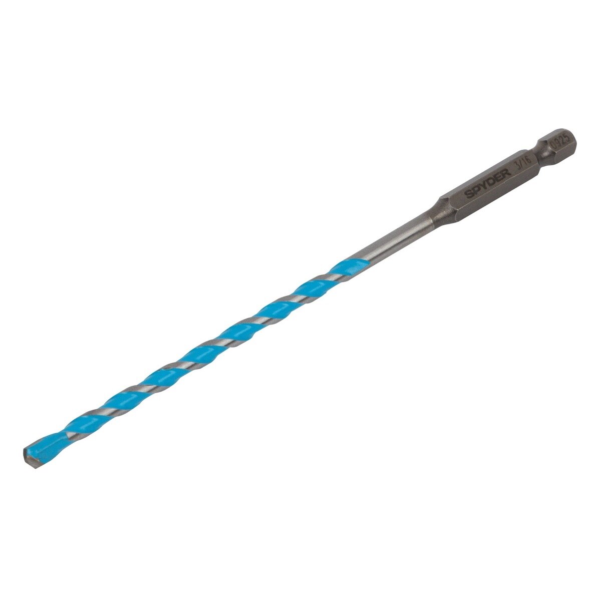 Spyder 950083 3/16 in x 6 in Impact Shank Carbide Tipped Multi Construction Masonry Drill Bit