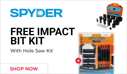 Spyder - Hole Saw Kit with Free Impact Bit Kit