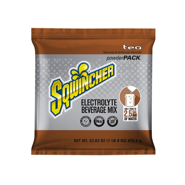 Sqwincher 159016045 Tea Electrolyte Beverage Mix Powder Pack 23.83 oz Yields 2.5 gal