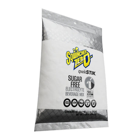 Sqwincher 159060972 Qwik Stik Zero Coconut Sugar Free Electrolyte Beverage Mix for 20 oz Water (50 Pack)
