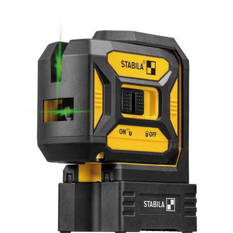 Stabila 03190 LAX 320 G Green Cross Line and Plumb Dots Self Leveling Laser Level Kit (With 3 AA Batteries)
