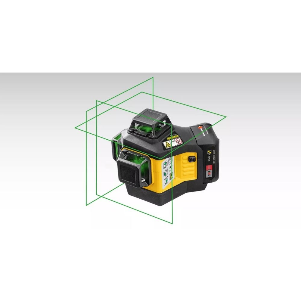 Stabila 03420 LAX 600 G Green Beam 3 Plane x 360 Degree Laser 7-Piece Kit - 3