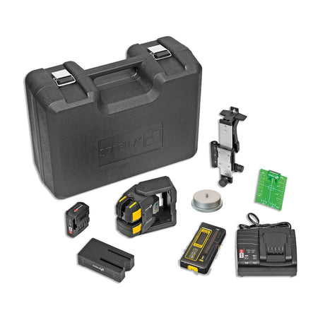 Stabila 03521 12V Self Leveling Cross Line Laser with Plumb Dots and RL230RG Receiver Kit