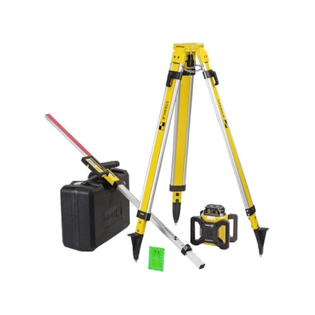 Stabila 04500 TR LAR 160 G Green Rotation Self-Leveling Laser Set with Tripod & Grade Rod