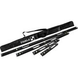 Stabila 37400 Dark Shadow 196-2 Spirit Level Set 16 in. / 24 in. / 48 in. / 72 in. with Carrying Case (5-Piece)
