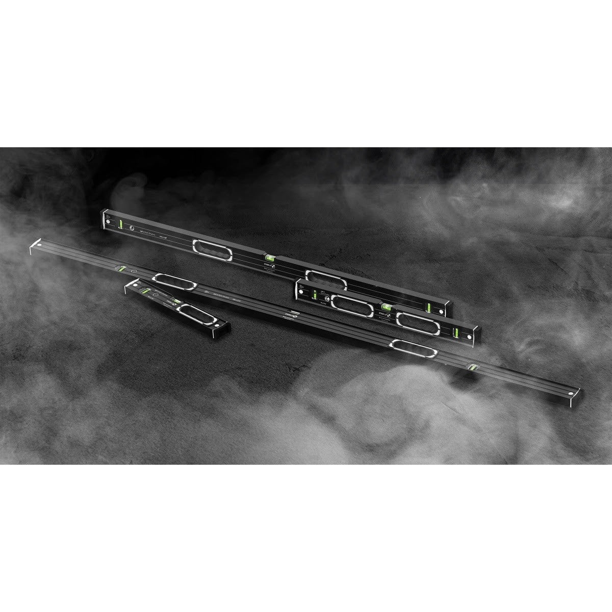 Stabila 37400 Dark Shadow 196-2 Spirit Level Set 16 in. / 24 in. / 48 in. / 72 in. with Carrying Case (5-Piece) - 3