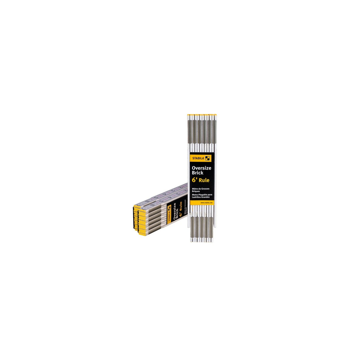 Stabila 83005 Oversize Brick Folding Ruler with Beechwood Construction and Certified Scale Accuracy (3 Pack)