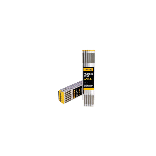 Stabila 83005 Oversize Brick Folding Ruler with Beechwood Construction and Certified Scale Accuracy (3 Pack)