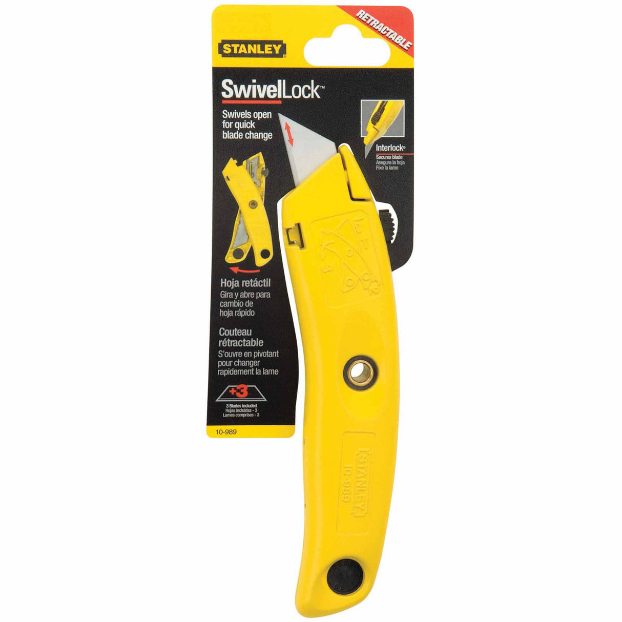 Stanley 10-989 Swivel-LockRetractable Blade Utility Knife - 2