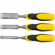 Stanley 16-300 Chisel Short Blade Bi-Material Set - 3 Pc.