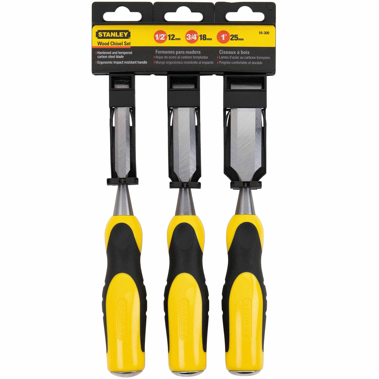 Stanley 16-300 Chisel Short Blade Bi-Material Set - 3 Pc. - 2