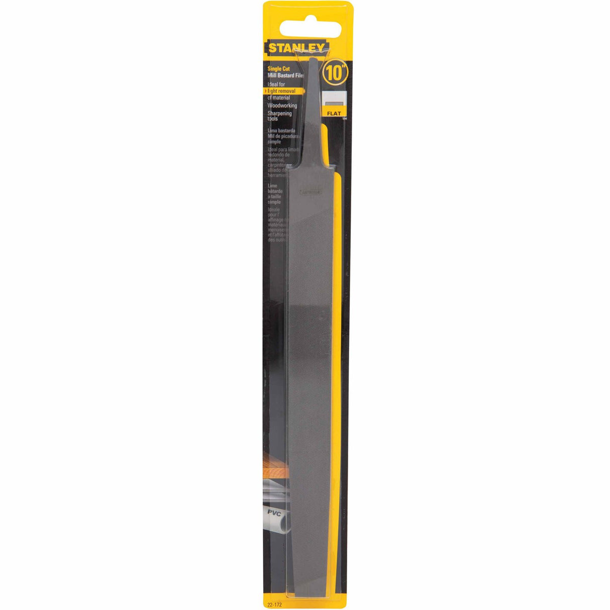 Stanley 22-172 10" Single Cut Mill Bastard File - 2